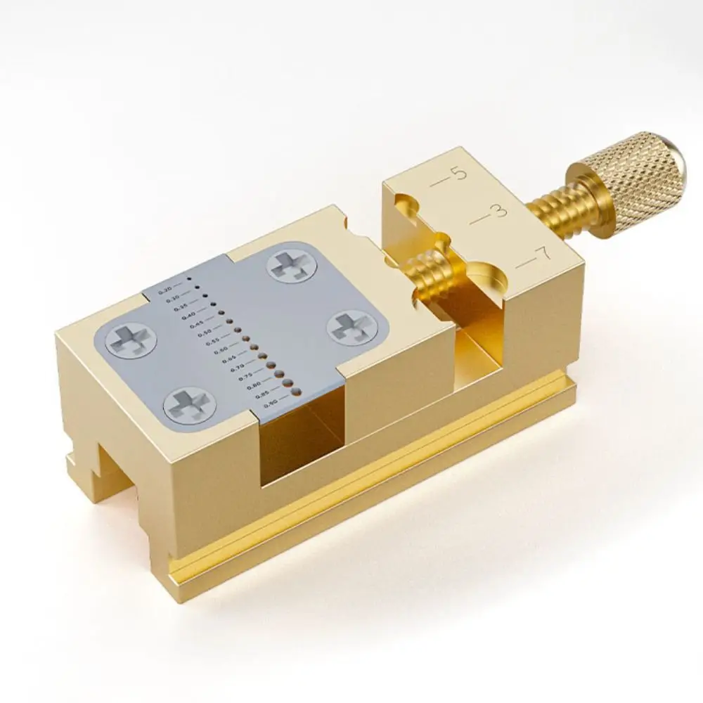 Precise Watch Bench Vice Thread Adjustment Anti-slip Collet Tightening Tool Copper Stable Watch Head Holder Watchmaker
