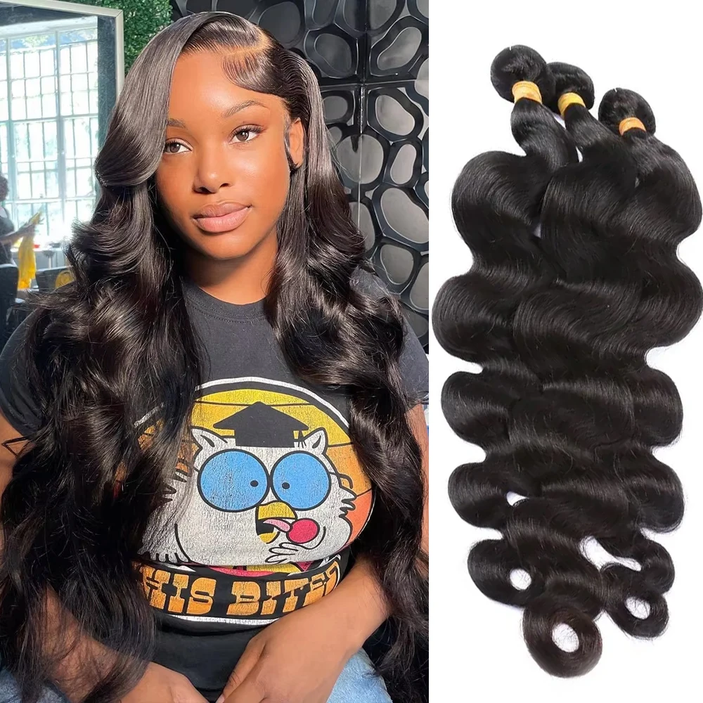 Peruvian Human Hair Bundles Body Wave 26 28 30 inch Virgin Human Hair 3 4 Bundles Women Sew In Quick Weave Raw Hair Extensions