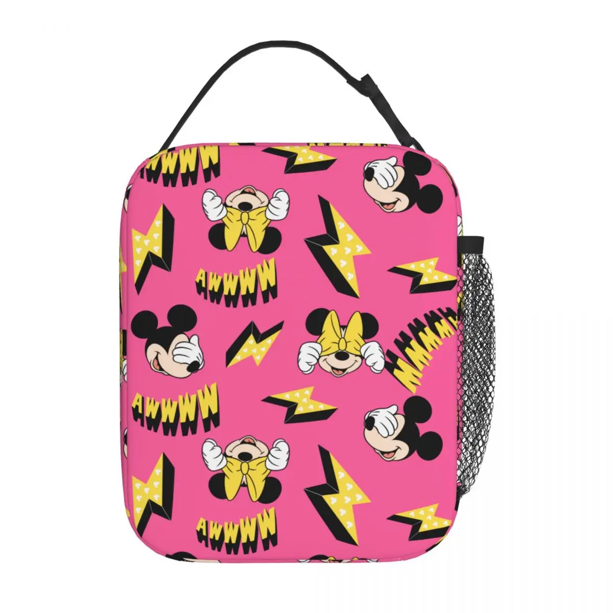 

Insulated Lunch Boxes Mickey and Minnie Pattern Metal Lunch Box Accessories Storage Food Box Cooler Thermal Bento Box For Office