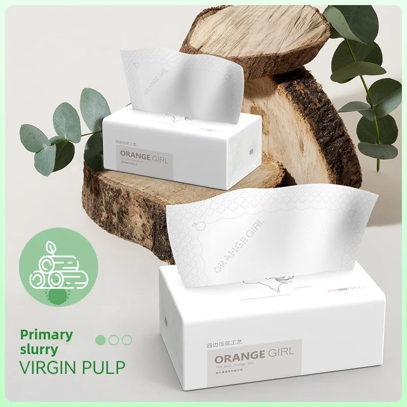 1 шт. 6 упаковок; Оранжевая девочка в обертке в бумаге; Толстые салфетки; Бытовая салфетка для лица; Бумага для матери и ребенка