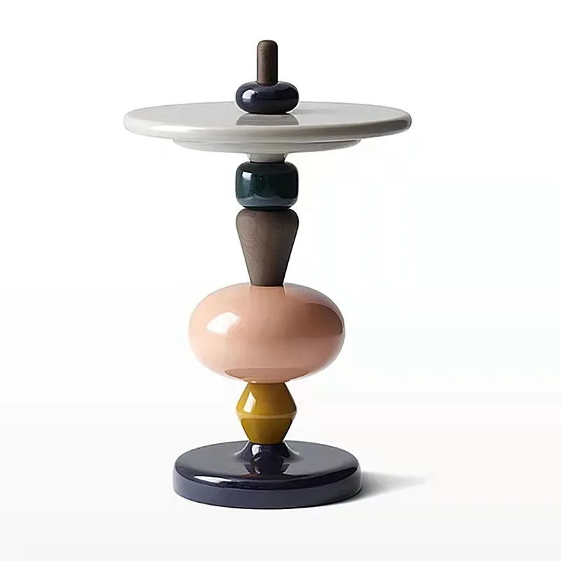 

Creative side table Nordic small coffee table personalized bedside table color small round table