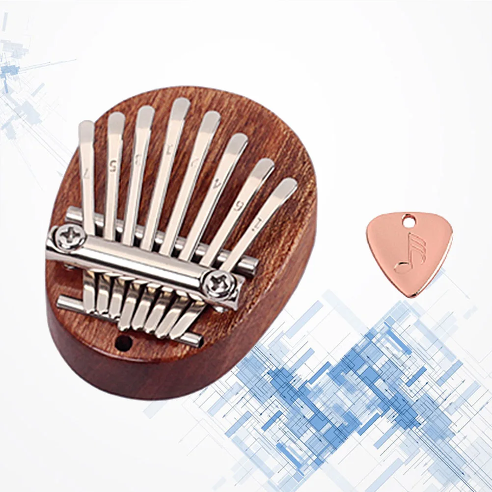 

1Pcs Mini Thumb Piano Kalimba 8 Keys Portable Musical Instrument Pick Included Beginner Finger Flexibility Practice