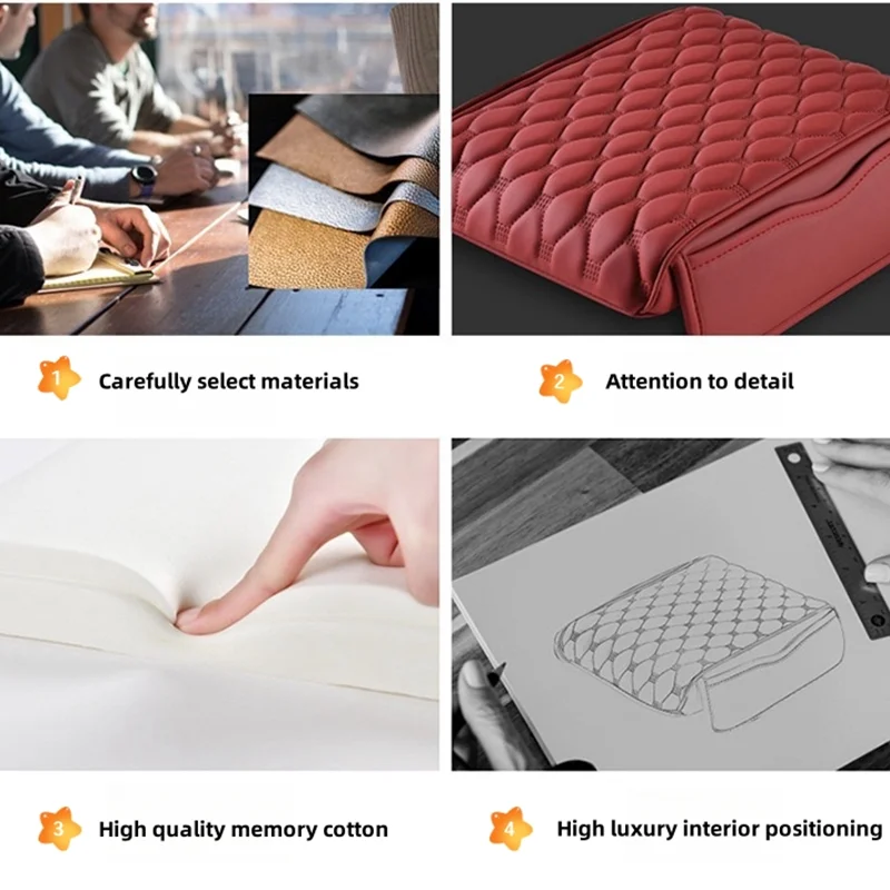 مسند ذراع السيارة حصيرة وحدة التحكم المركزية رغوة الذاكرة مركبة الذراع بقية صندوق منصات لتويوتا كامري كورولا C-hr Rav4 يارس