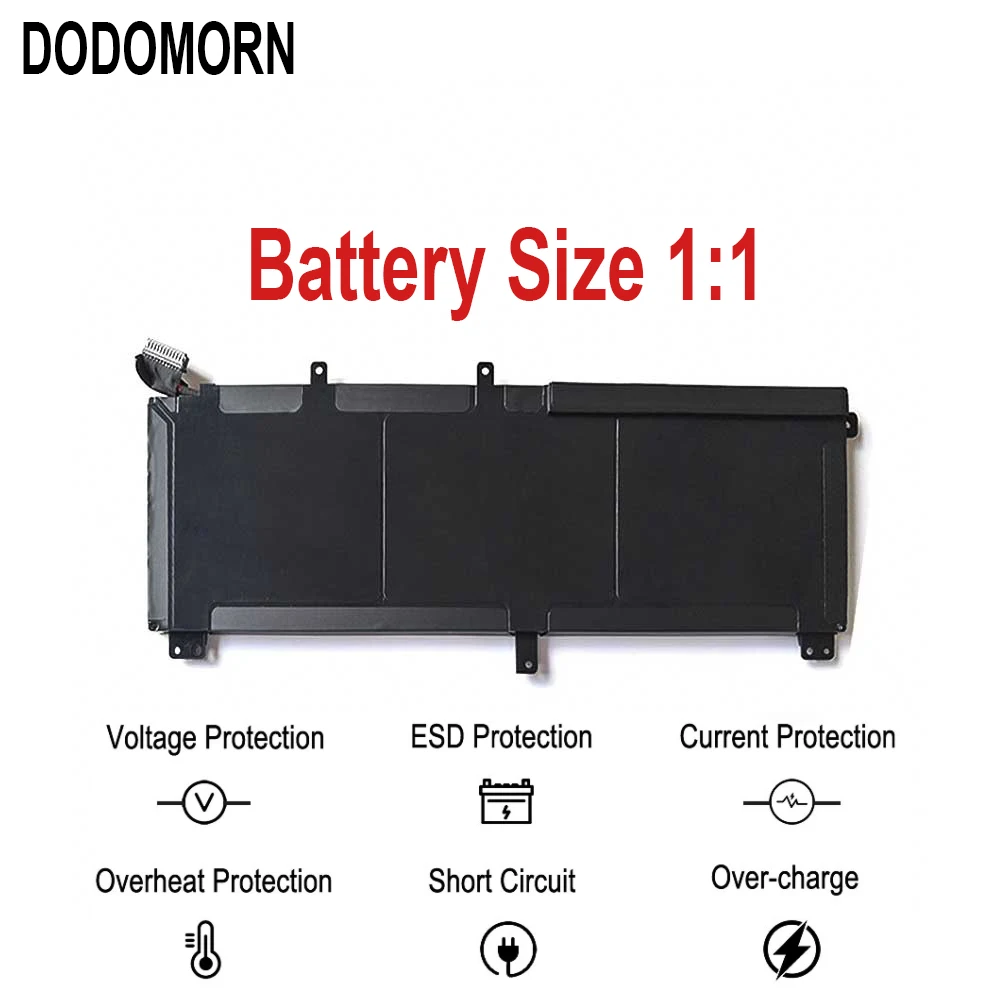 بطارية DODOMORN الجديدة TOTRM لأجهزة Dell XPS 15 9530 Precision M3800 TOTRM H76MV 7D1WJ 61WH ضمان مجاني لمدة عامين