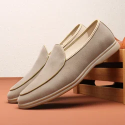 Fashion Men's Casual Shoes Suede Leather Men Classic Loafers Moccasins Mens Party Wedding Shoe Light Comfortable Driving Flats