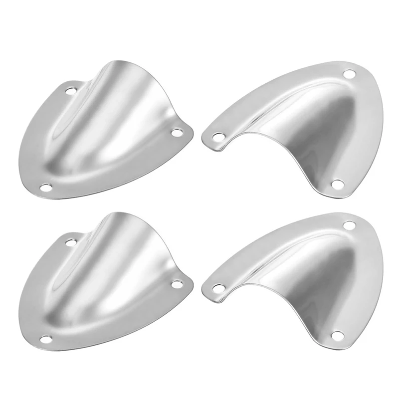 ABPQ-Hardware Fittings Stainless Steel Vent Plate 4PCS Vent Cover Marine Vent Cover
