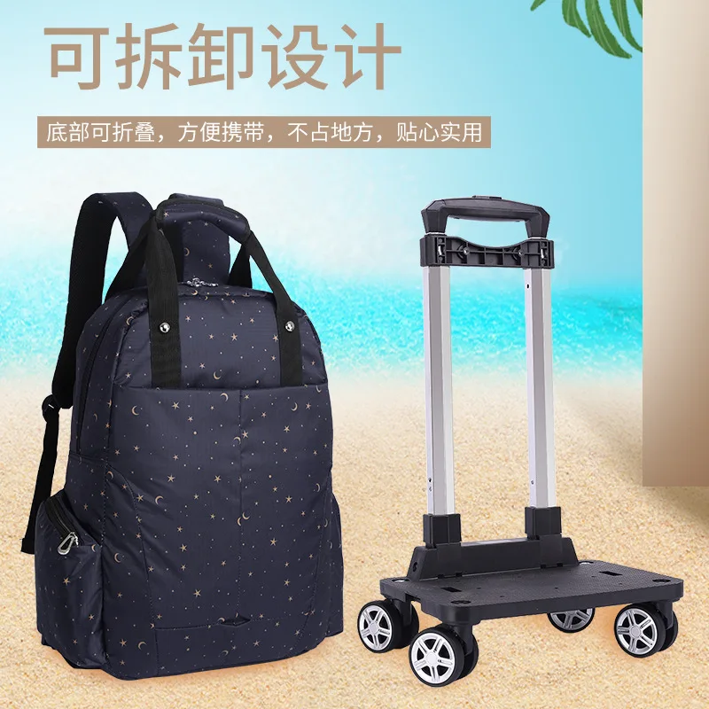 Rolling Luggage Backpack Men Trolley Bag Business Wheeled Backpack Cabin Carry On Trolley Bag With Wheels