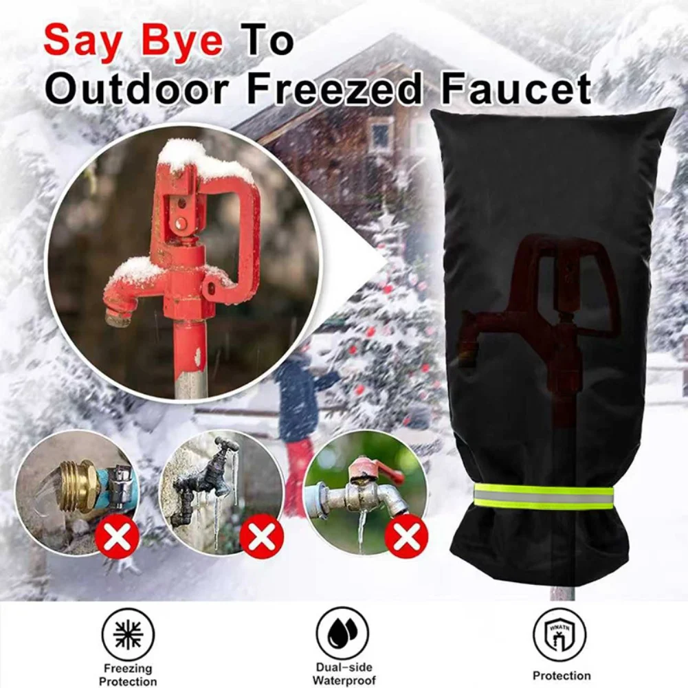 

420D Oxford Winter Cover with Insulation for Faucet and Pipe Protection from Freezing and Sunlight Damage Outdoors