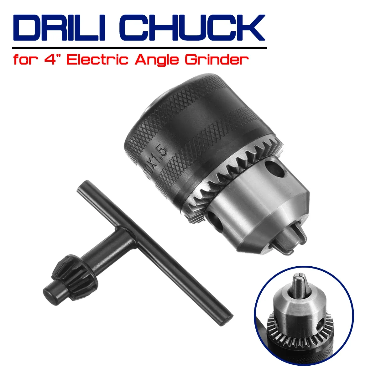 For 4 inch Electric Angle Grinder 10mm Chuck Holder Power Drill Convert Adapter M10 High Precision Collet Chuck