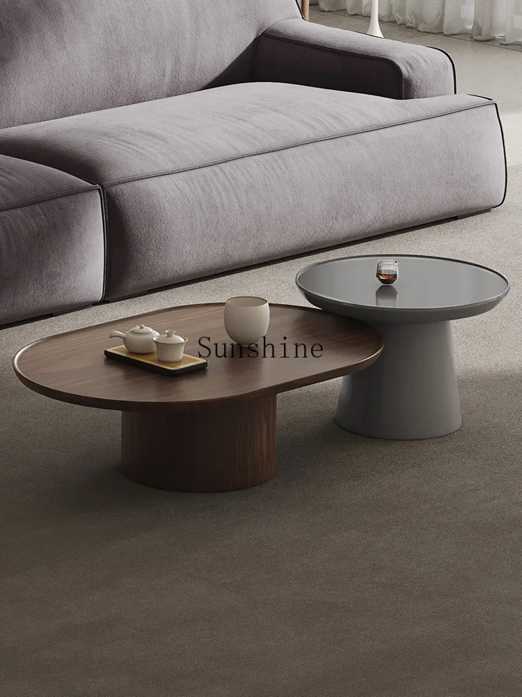 Living room size apartment household small table cream wind simple round coffee table  FT