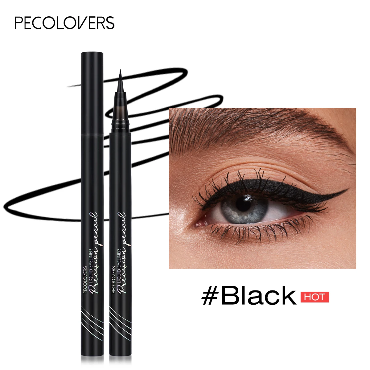 Eyeliner liquido ad asciugatura rapida, opaco, impermeabile, ultra sottile, per ciglia inferiori, non sbavante, trucco coreano_voghion.com