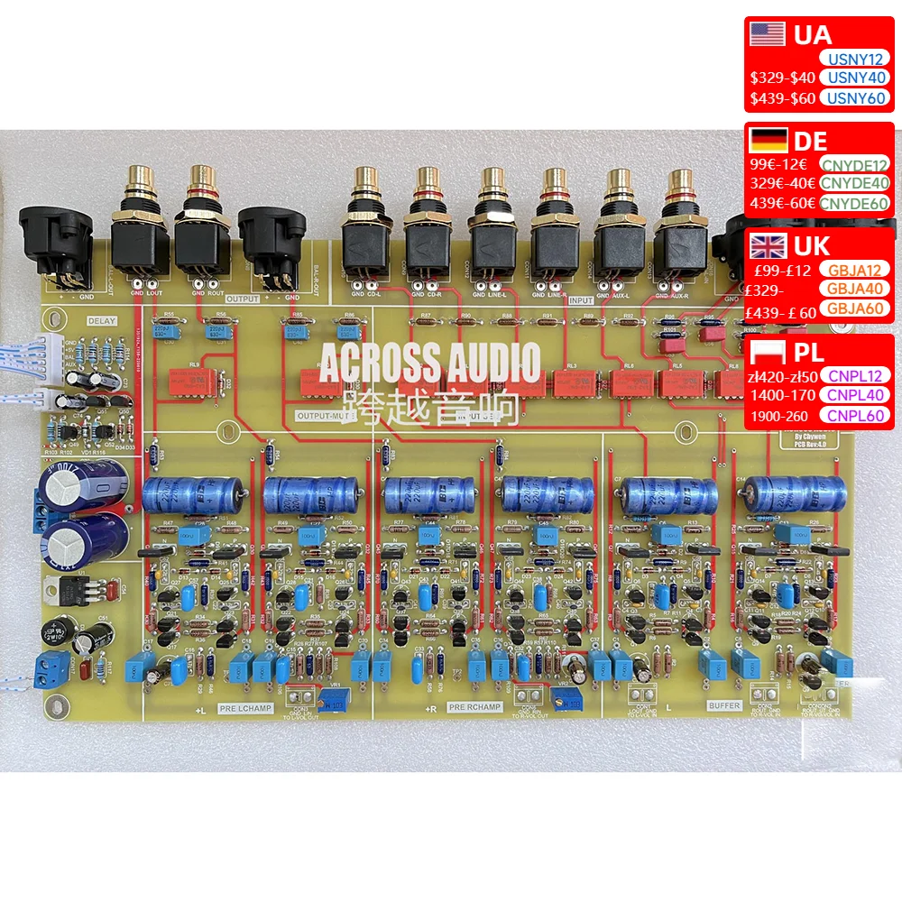 Nvarcher Fully balanced preamp board Bystronic BP26  circuit PCB 