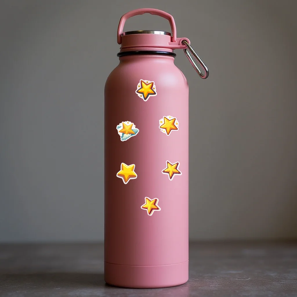 50pcs Decals  Cartoon Party Stickers Stationery Water Bottle Stickers for Gifts DIY Decoration