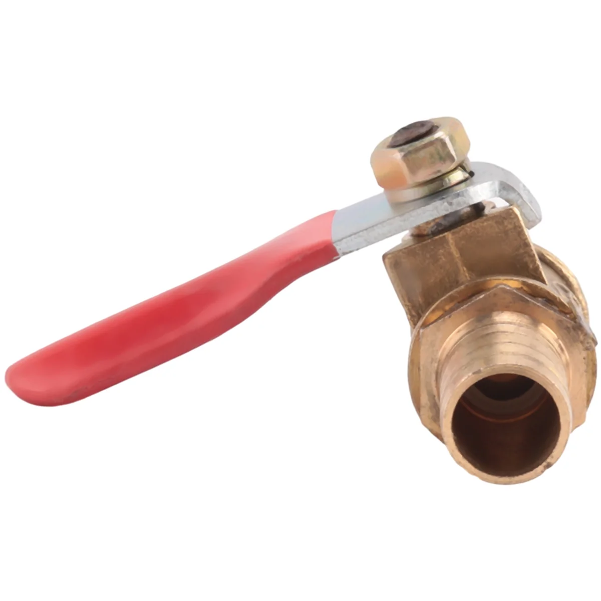 10mm x 1/4 inch PT Male Thread Full Port Lever Handle Hose Barb Brass Ball Valve