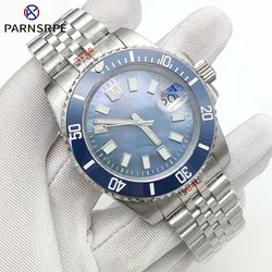 Men's New Mother of Pearl Dial Watch Japan NH35 Movement Sapphire Glass Waterproof Stainless Steel Case Men's Fashion Watch