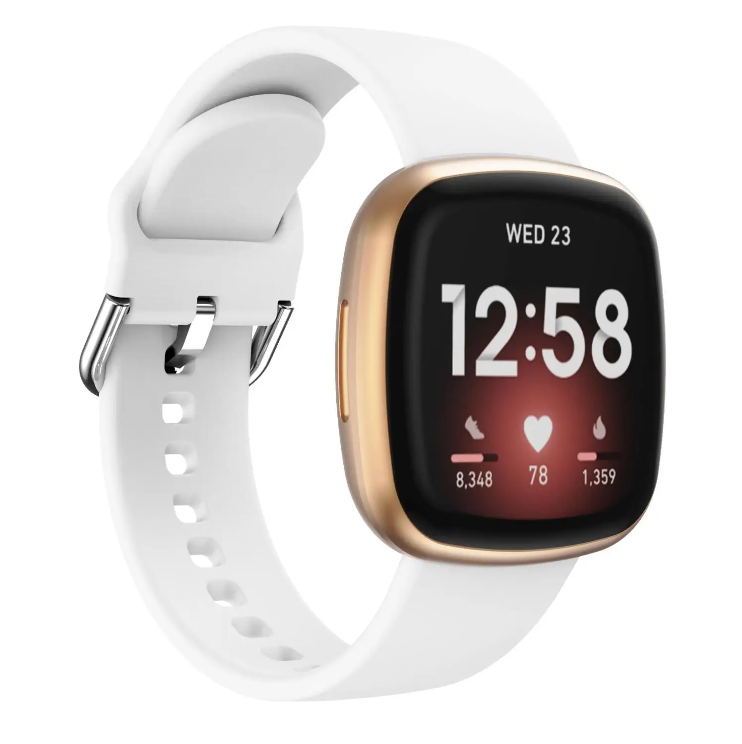 Correa para Fitbit Versa 3, repuesto de silicona suave, resistente al agua, Accesorios inteligentes para Fitbit Versa3/ Sense