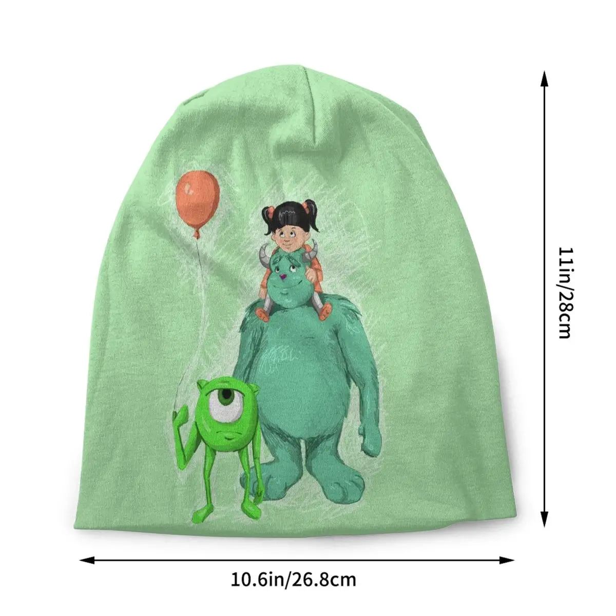 Custom Cute Anime Monsters University Beanie Cap  Winter Warm Bonnet Homme Knit Hats Street Outdoor Ski Skullies Beanies Hats