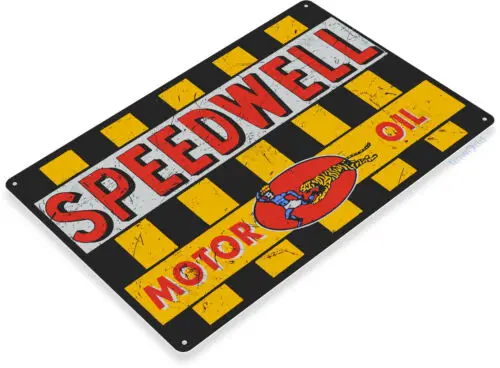 Speedwell Motor Oil Garage Auto Shop Vintage Retro Rustic Decor Large Metal Sign