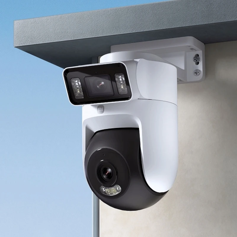 Xiaomi Outdoor-Kamera 4 Dual-Objektiv 5 MP 3K HD Dual View-Überwachung Panorama-Nahaufnahme-Tracking IP66 Wetterfester Diebstahlschutz