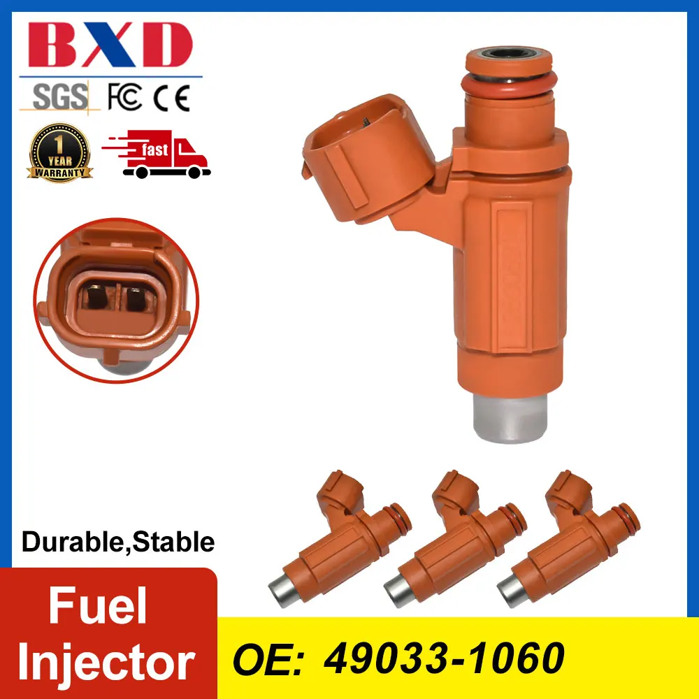 1/4PCS Fuel Injector 49033-1060 EAT250 490331060 For Kawasaki 2003-2014 Brute Force 750 4x4i EPS Z1000 2008-2013
