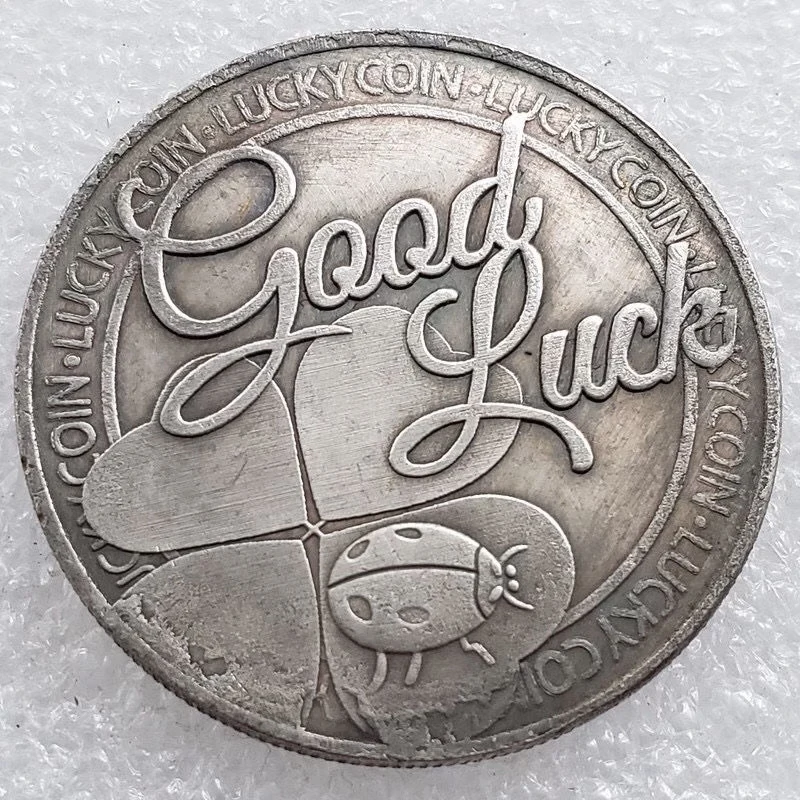 Lucky Clover Commemorative Coin, Ancient Silver Commemorative Coin, Romantic Love