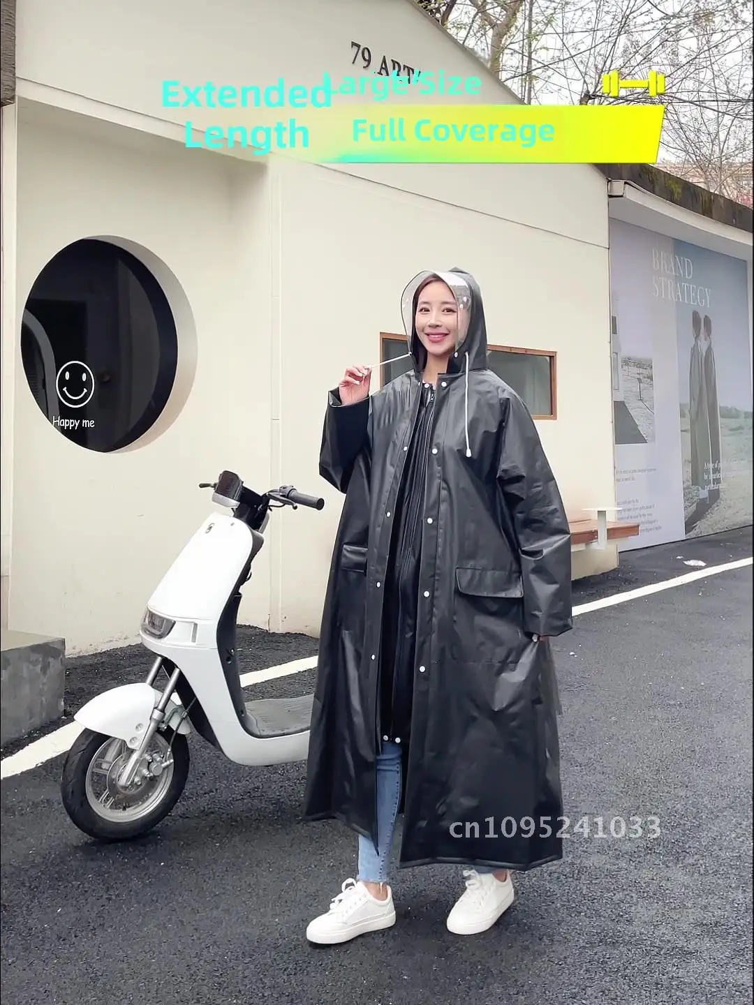 

Длинный цельный плащ унисекс, водонепроницаемая ткань из ЭВА для всего тела, пончо для взрослых, одноразовое уличное туристическое дождевик, темно-зеленый, черный