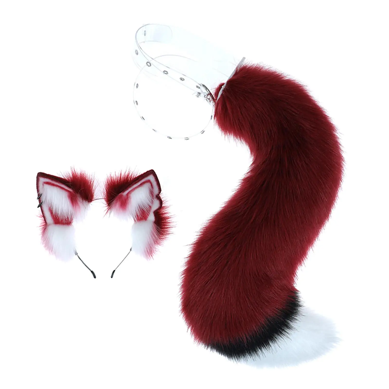 

Faux Fur Wolf Ears and Tail Set Costume Accessories Gift for Masquerade Stage Shows