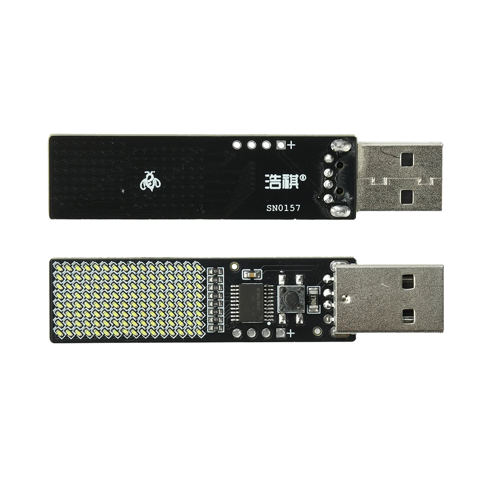 DC 5V Electronic LED Candle Light, Countdown/Message Ambient Lighting Module, 8x16 LED Matrix Display Light, USB-Powered