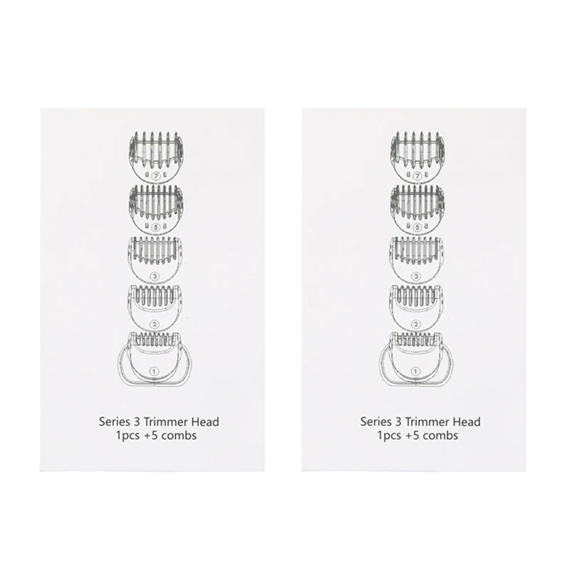 2 PCS BT32 Beard Trimmer Attachment For Braun Series 3 BT32 Electric Razors 1/2/3/5/7/9Mm Replacement Shaver Guide Combs