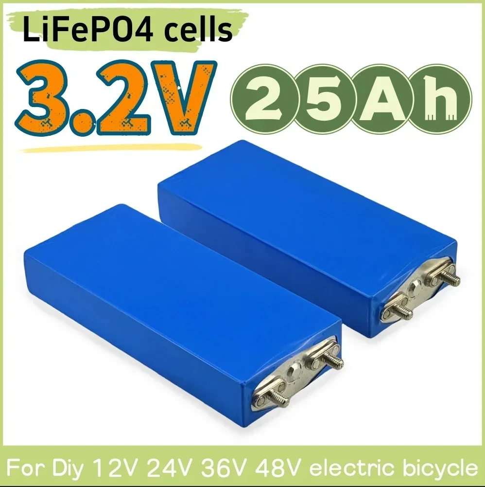 

for Diy 12V 24V 36V 48V solar energy UPS power NEW 3.2V 25Ah LiFePO4 battery cell 25000mAh Lithium iron phosphate deep cycles