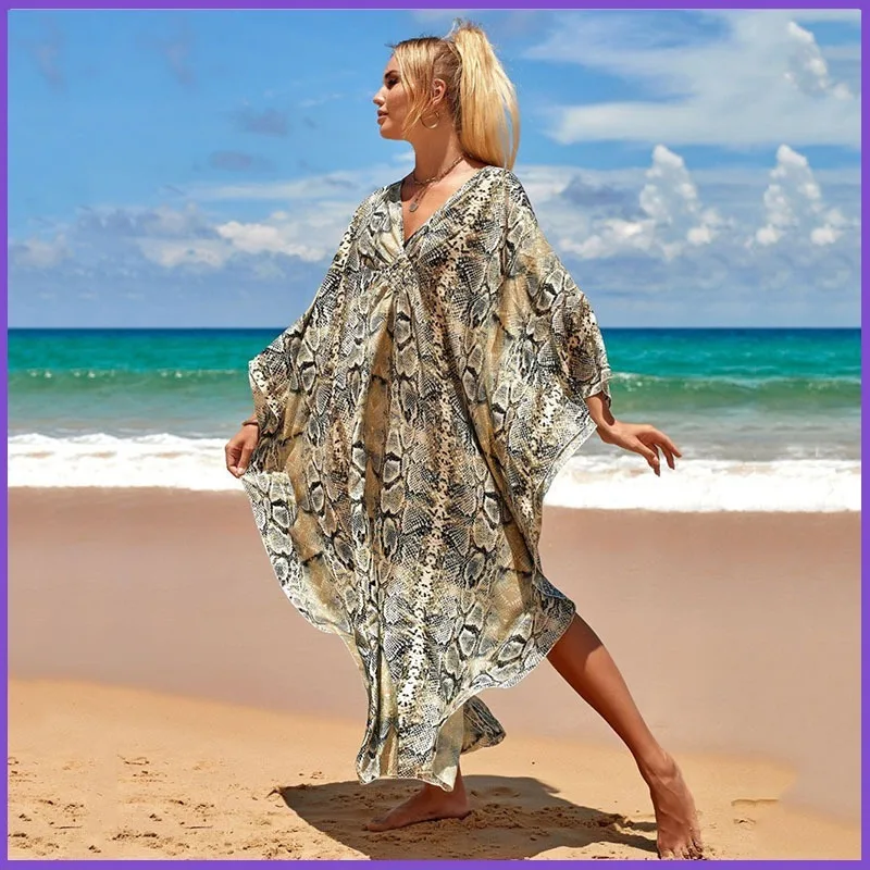 

Summer Plus Size Dresses For Women Comfortable Loose Casual Frocks Tourist Vacation Beach Clothing Oversized Long Beach Dress