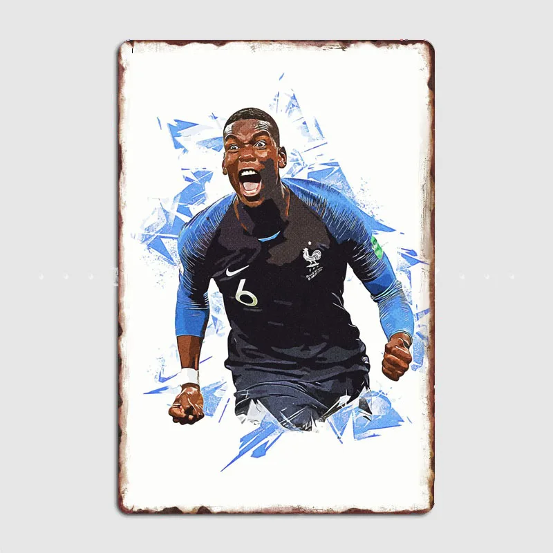 Legend Art Paul Pogba Metal Sign Poster Garage Room Decor Living Bar Custom Tin Vintage Home Decoration Wall Art Posters