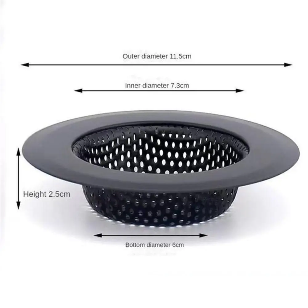

Stainless Steel Sink Strainer Anti Clog With Handle Drain Filter Floor Drain Black Waste Catcher Kitchen Bathroom Accessories