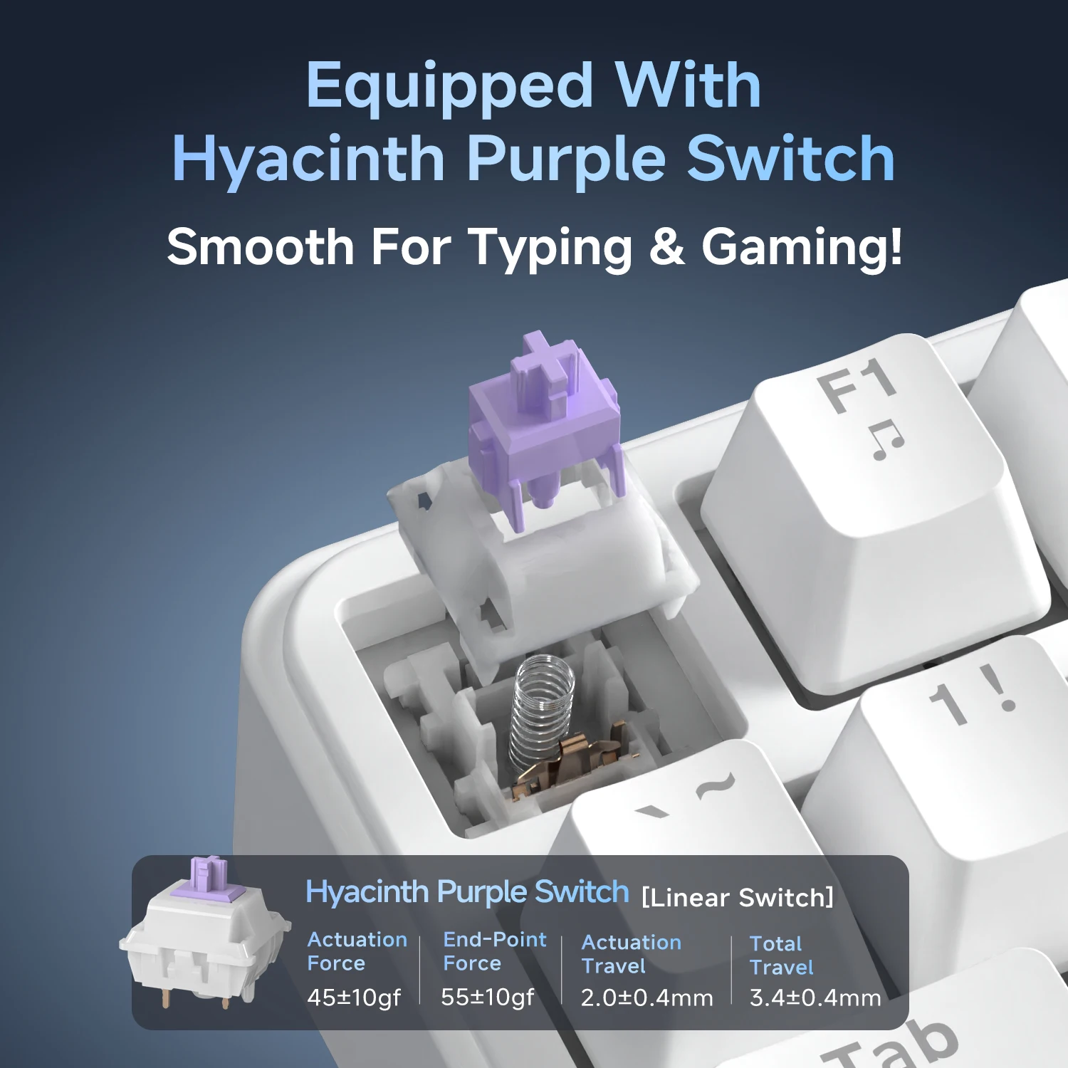 Ajazz NK82 wired gaming mechanical keyboard 1K Hz return rate mixed light/RGB light effect multifunctional metal knob 82 key off - view 3