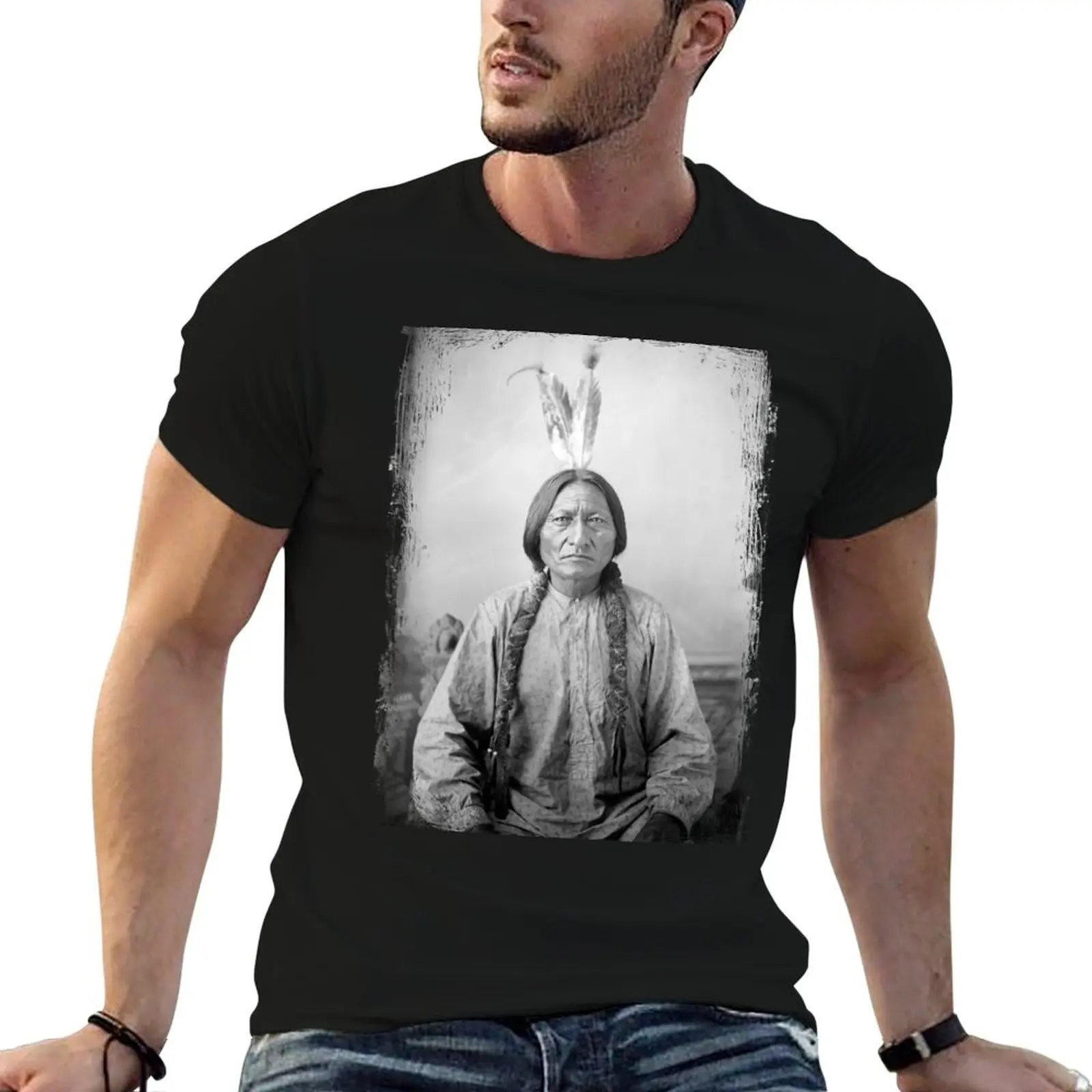 

Sitting Bull Hunkpapa Lakota leader Standing Rock United States USA Aboriginal Picture black and white HD High Quality O T-Shirt