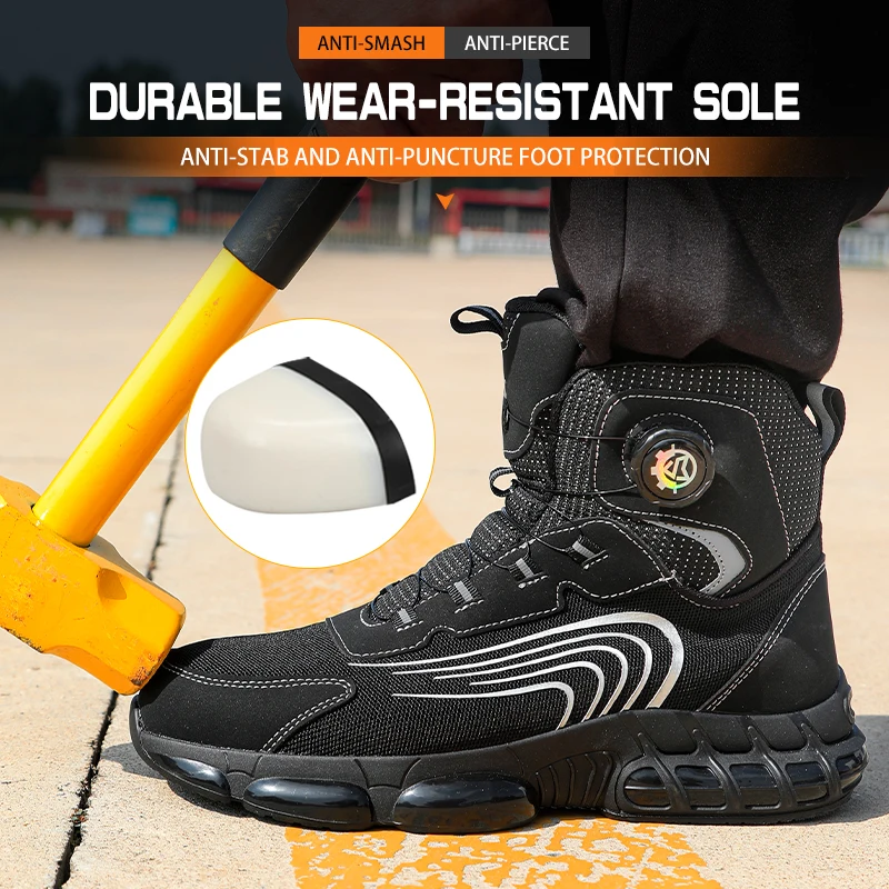 

Популярные рабочие ботинки с поворотной застежкой, для сельского хозяйства, садоводства, транспорта, защитные, противоударные.