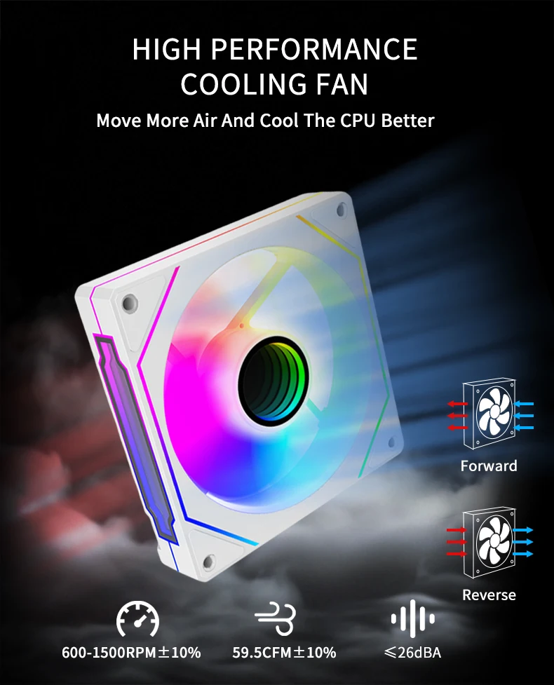 VENTIPRO 4PRO ARGB PC Case Fan 120mm PWM High Airflow Quiet Cooling Fan For Desktop Computer Case CPU Cooler image 3