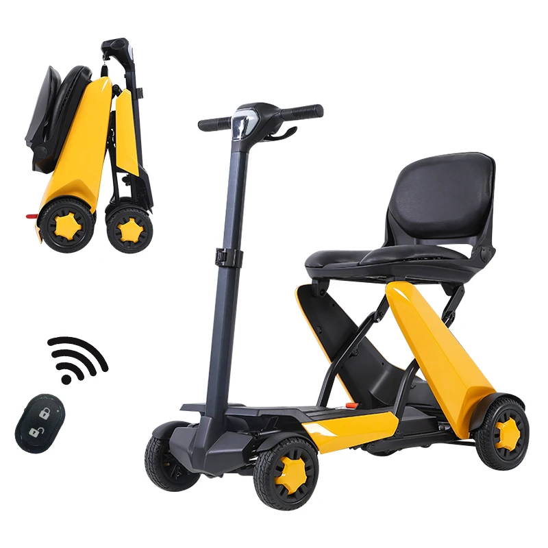 Low Noise Ergonomic Design Powered Mobility Quick Charge Remote Fold Lightweight Portable Travelling Electric Scooter