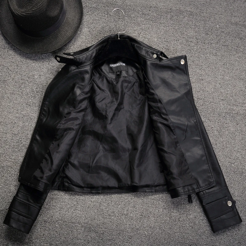 Herbst Frauen kurze schwarze Pu Jacke Gothic Punk-Stil Mode Motorrad Lederjacke lässig Wild mantel Goth Winter mäntel