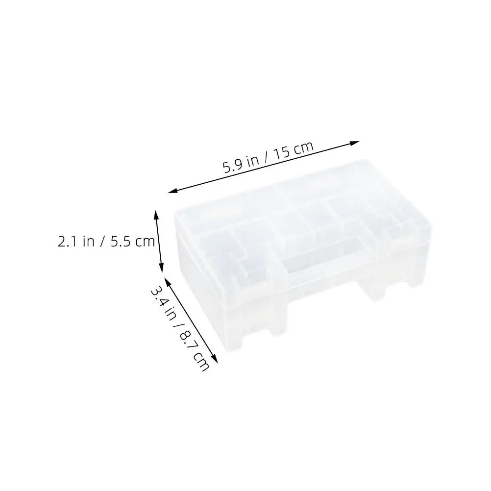 2Pcs Ergonomic Battery Organizer with Transparent Lid & Easy-Pull Drawers for AA AAA Batteries – Home, Office, Travel