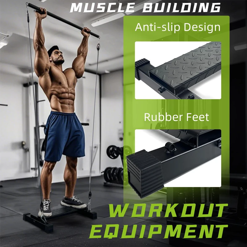 Home Gym Equipment Set, Multifunctional Squat Rack Calf Raise Machine & Foot Stretcher Board for Home Workout Fitness Training