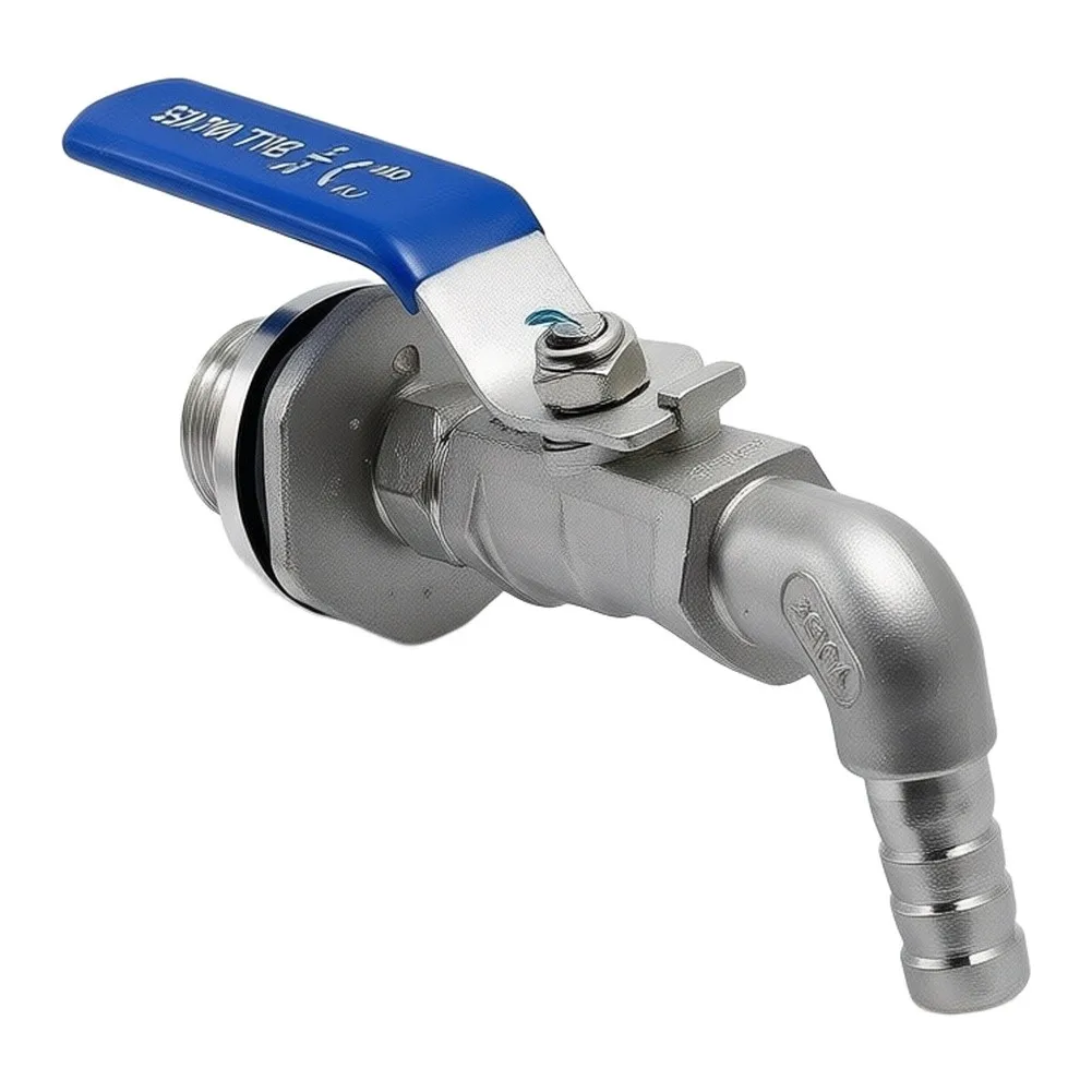 Drain Valve Built with 304 Stainless Steel for Fish Tanks Water Buckets and Other Water Containment Drainage Needs