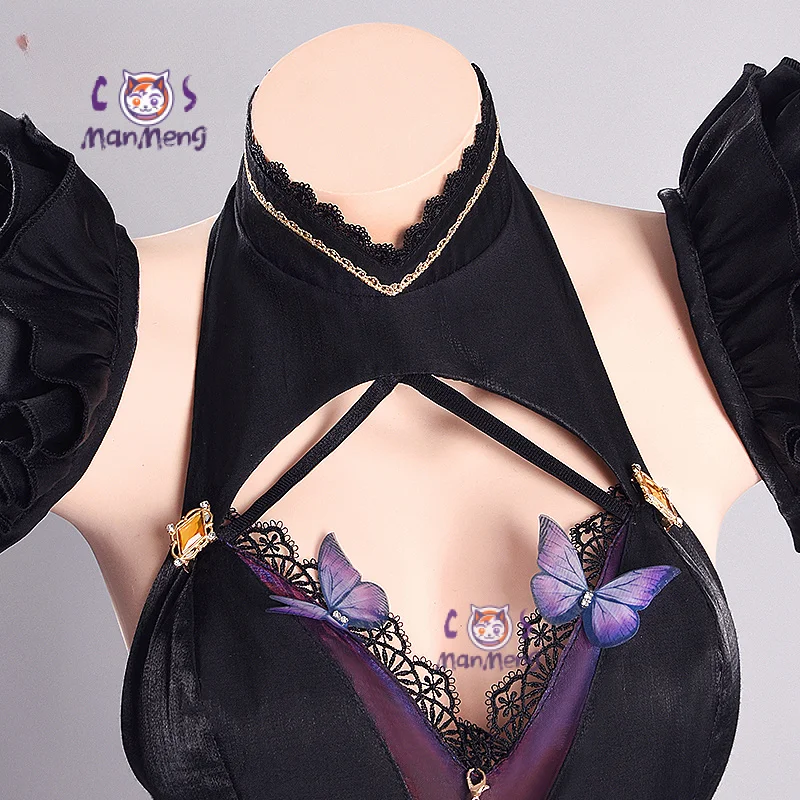 أنيمي لعبة Azur Lane Musashi تأثيري حلي جديدة المرأة القوطية فستان الزفاف الجوارب اكسسوارات هالوين كرنفال مجموعة كاملة البدلة #4