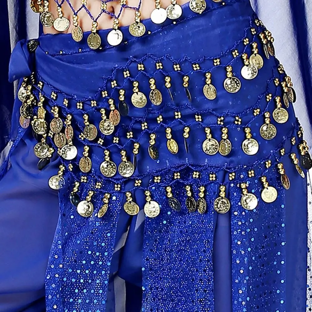 Women Sequins Tassels Waist Chain Hip Scarf Dancer Skirt Belly Dance Belt
