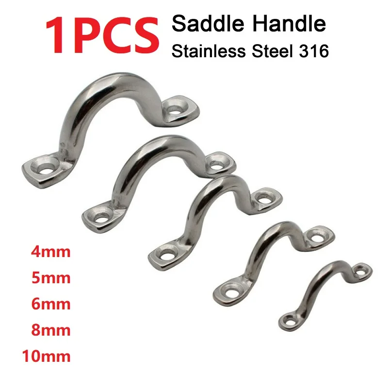 

1pcs Handle Stainless Steel Wire Eye Strap Boat Marine Tie Down Fender Hook Canopy Silver RV Engines Accessories