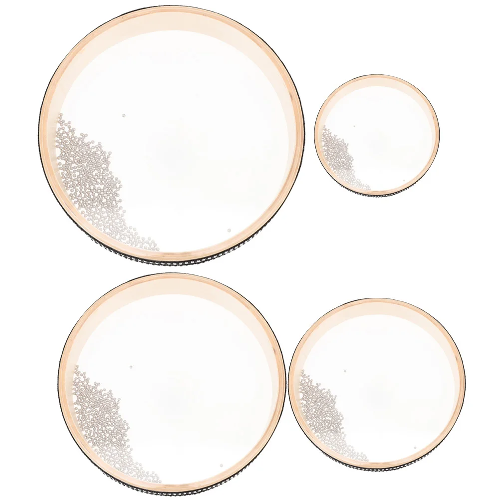 4 pçs onda grânulo tambor instrumento material seguro atraente crianças cultivo musical tambor crianças brinquedo educativo instrumento de percussão