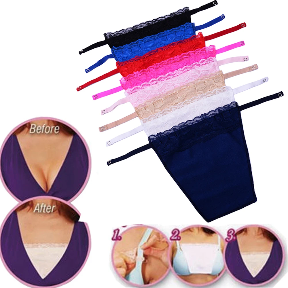 

Lace Clip-on Mock Camisole Bra for Lady, Insert Overlay, Modesty Panel, Vest Tanks, 8PCs