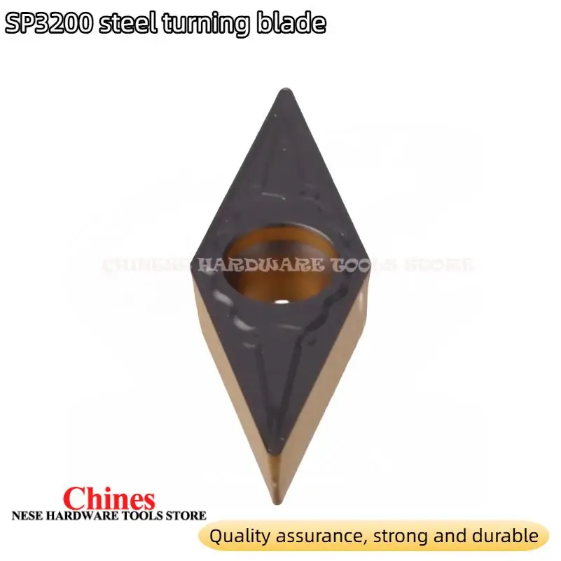 مقاومة عالية للتآكل VBMT160404-GM SP3200 إدراج تحول فولاذي: تصميم مشقوق بلونين لأداء القطع الأمثل