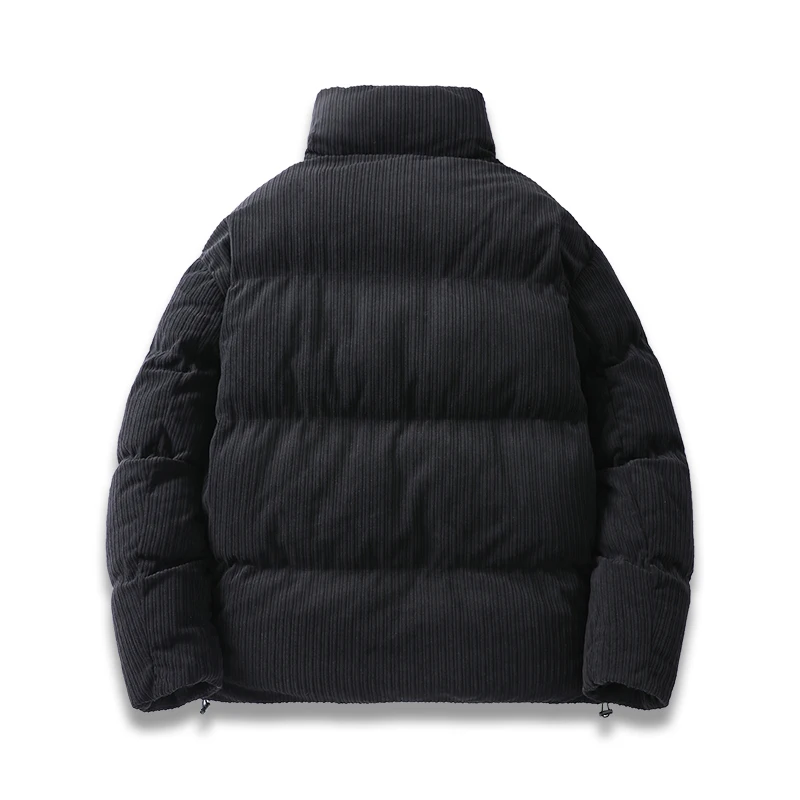 Chaqueta acolchada de algodón para hombre, Parkas cálidas de pana, Abrigo acolchado, rompevientos con cuello levantado, Estilo Vintage coreano,