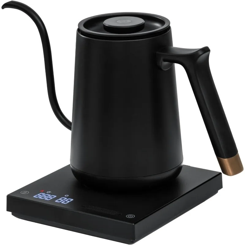 

Fish Smart Electric Coffee Kettle 600ML, Gooseneck Pour Over Kettle for Coffee and Tea Variable Temperature Control, Ho